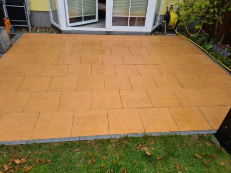 Gewebplatten orange nachher Gewebplatten orange nach der Reinigung